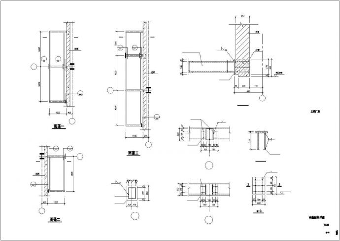 某多层钢结构厂房建筑结构图_图1