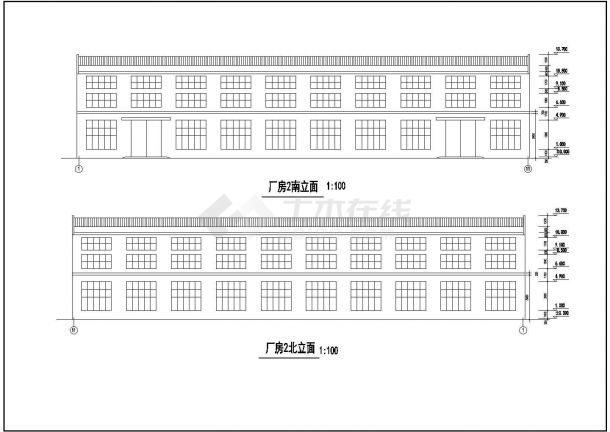 【南通】某大型厂厂房建筑设计施工图-图二