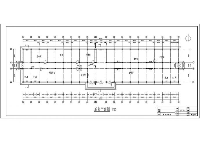 忻州某六层办公行政楼设计方案全套cad图纸_图1