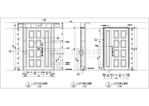 某别墅入户门详图（含设计说明书）-图一