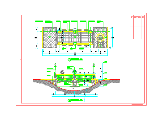 某地欧式景观桥建筑设计施工图（共2张）_图1