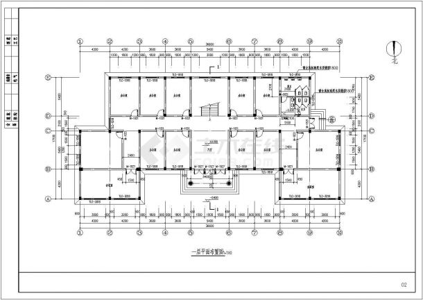 某市外电子厂厂房建筑设计施工图纸-图二