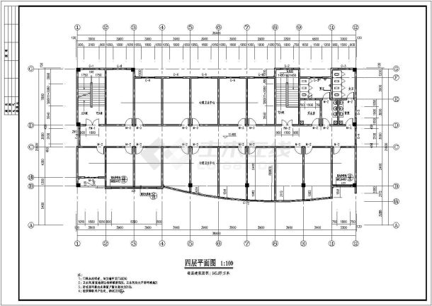 某医院门诊楼建施CAD图（共15张）-图二