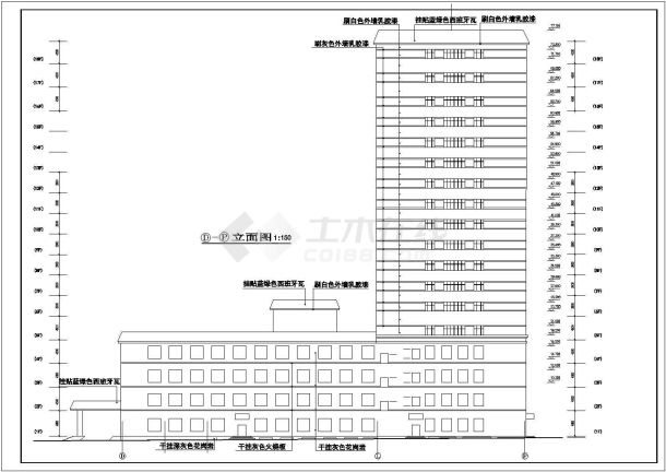 某中医院建筑施工图 医疗建筑图纸（共16张）-图一