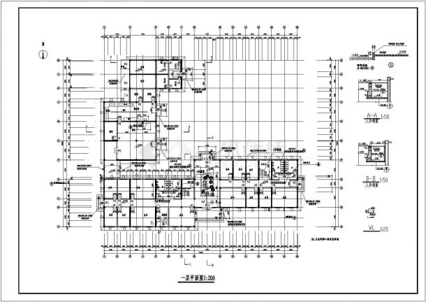 某收费站及养护工区主楼建筑CAD图（共10张）-图一
