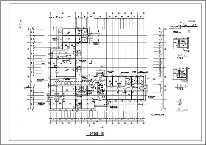 某收费站及养护工区主楼详细建筑CAD图（全套）_图1