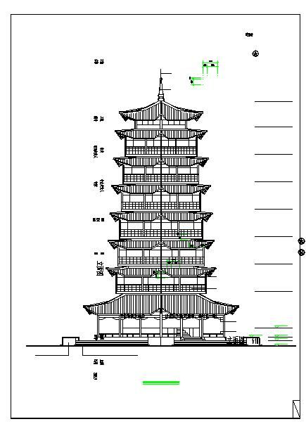 某塔楼综合整治建筑施工图（共9张）-图二