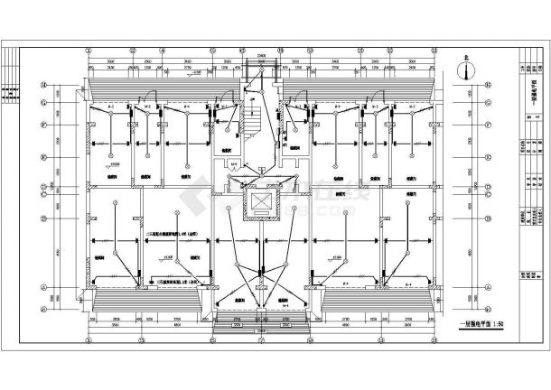 某高层住宅电气CAD图纸（共14张）-图二