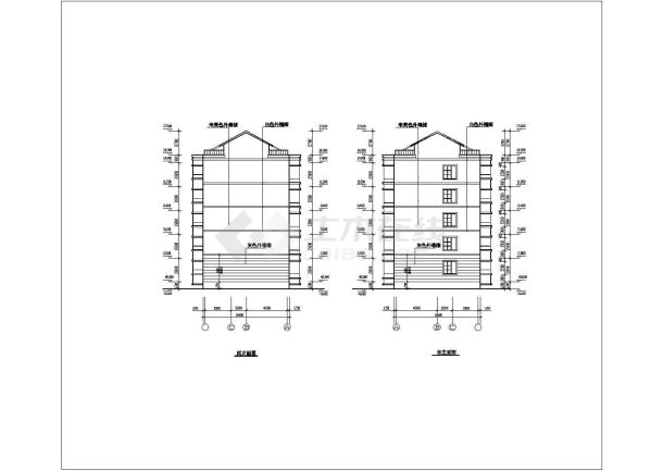 某经典的住宅楼建筑图（共8张）-图一