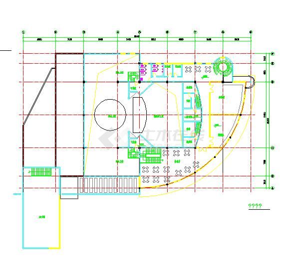 某中小型剧场建筑设计方案平面图（共2张）-图一