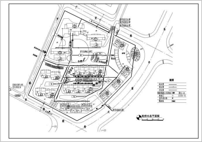 某花园综合住宅区规划建筑设计图（全套）_图1