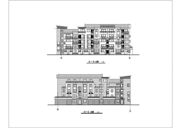 某地区多层住宅楼建筑图（共4张）_图1