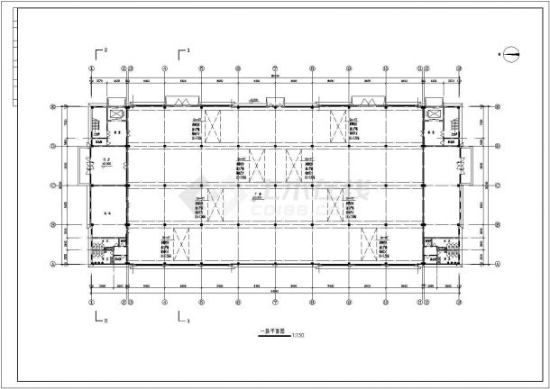 某山区二层厂房建筑设计方案图（共6张）-图二