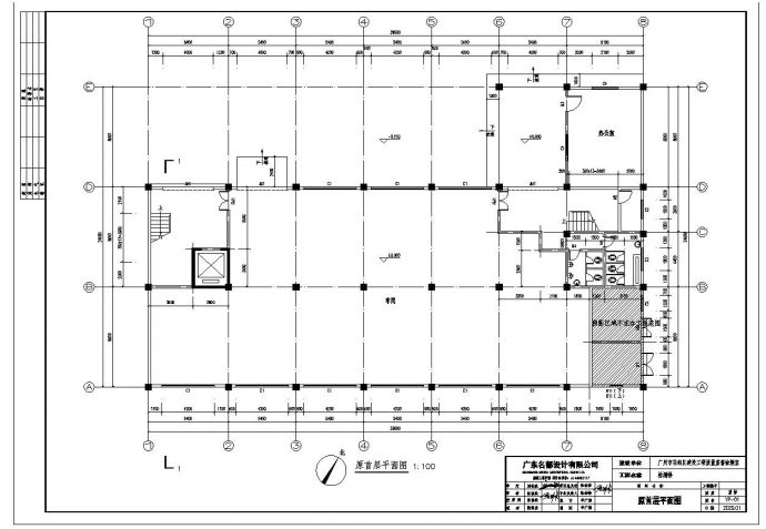 办公楼宿舍消防水池CAD建筑施工图_图1