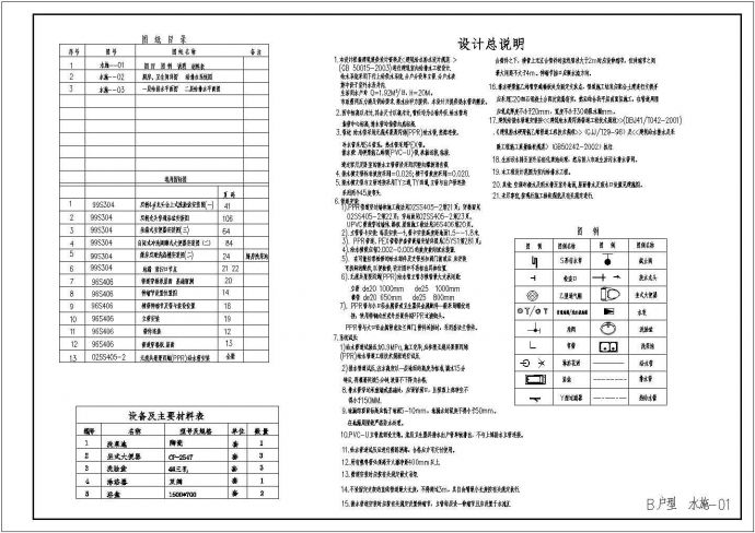 两层小别墅排水设计小样图_图1