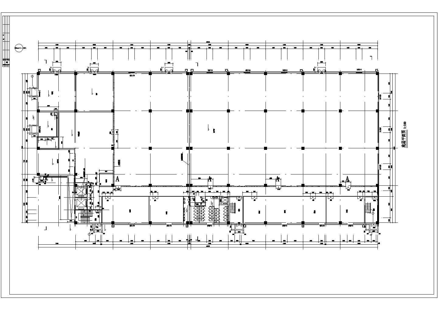【合肥市】工业园内某厂厂房建筑平面图