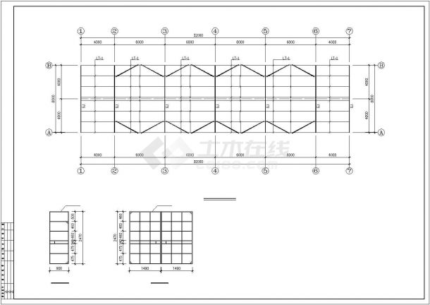 某工地临时设施建筑施工全套图（共7张）-图二