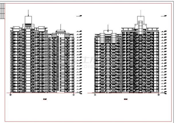 某地板式高层住宅建筑条件图（全套）-图一