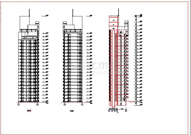 某地板式高层住宅建筑条件图（全套）-图二