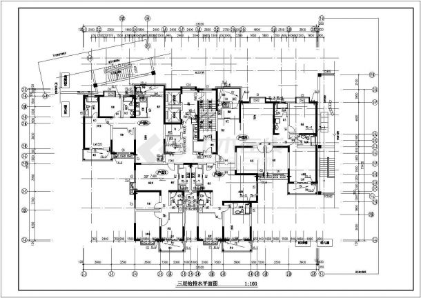 【安徽】某高层住宅楼给排水设计施工图-图一
