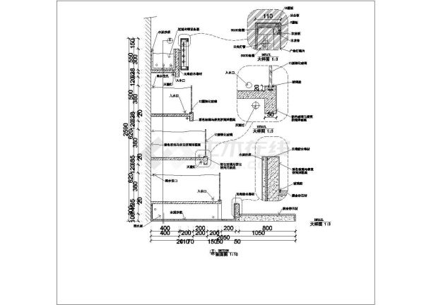 【江苏省】某地区酒楼海鲜池cad详图-图二