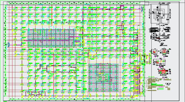 某市大型科创产业园地下室--结构承台桩位图-图二