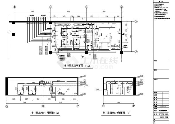 某地地源热泵空调全套建筑设计CAD图-图二