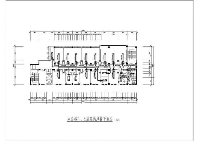 湖北]高层办公楼风冷热泵空调系统设计施工图_图1