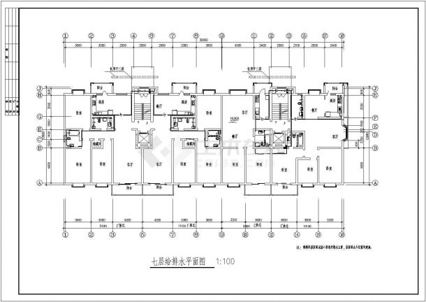 某住宅楼给排水施工图（共10张）-图二