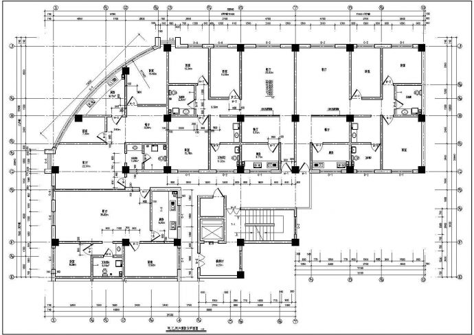 豪华型小区住宅楼建筑图（共9张）_图1