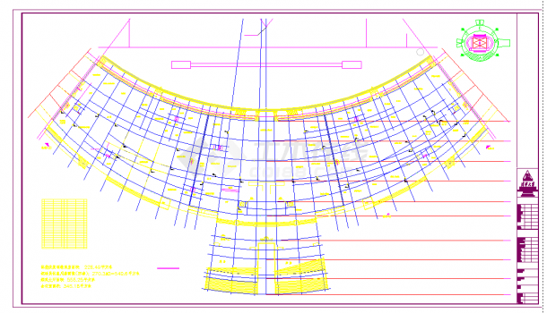 【洛阳】体育场A区一~五层平面图分解建筑施工图设计图-图一