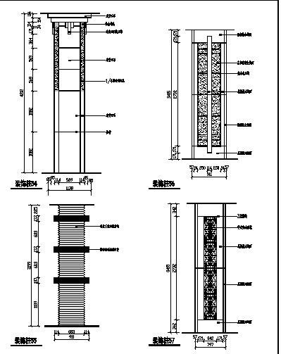 某地几十款装饰栏杆建筑施工CAD图纸-图一