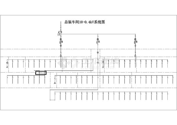 某地区小型总装车间低压系统设计图-图一