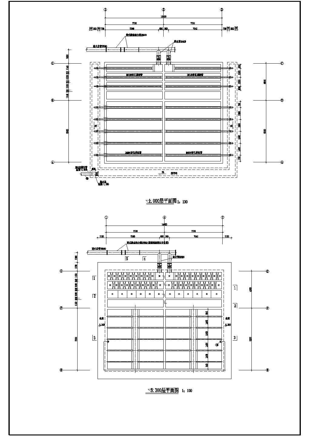 某地大型2万吨反应沉淀池建筑设计图