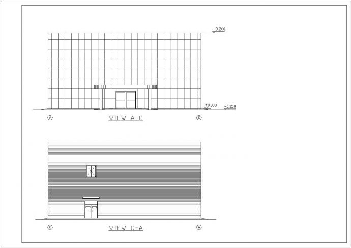 某地化工厂房建筑设计施工图（共5张）_图1