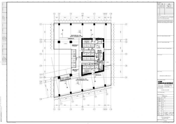 百度国际大厦东塔楼-6F～14F塔楼低区综合布线及建筑设备监控系统平面CAD图_图1