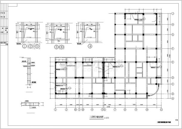 底框结构施工平面图CAD套图-图二