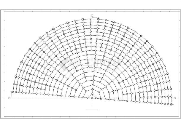 一大型跨度球壳网架平立面详图-图二
