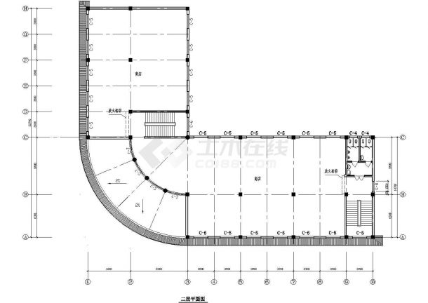 某地综合楼办公楼建筑结构设计方案图-图二