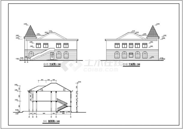 【安徽省】芜湖市某实验楼建筑设计图纸-图二