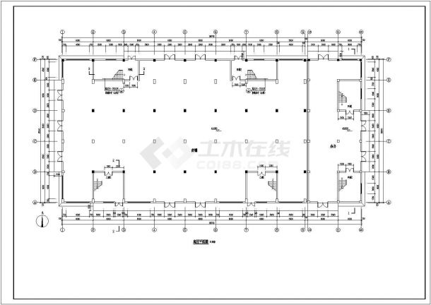 某地二层框架结构1、2、3#厂房建筑设计施工图-图一