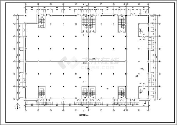 某地二层框架结构1、2、3#厂房建筑设计施工图-图二