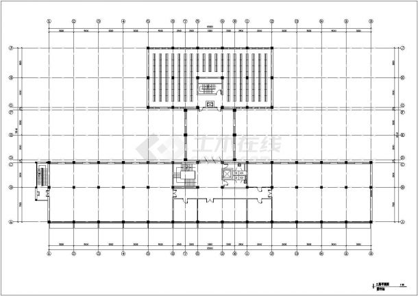【浙江省】某四层图书馆建筑设计方案图纸-图一