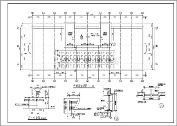 某大型商业综合楼CAD平面布置参考图-图二
