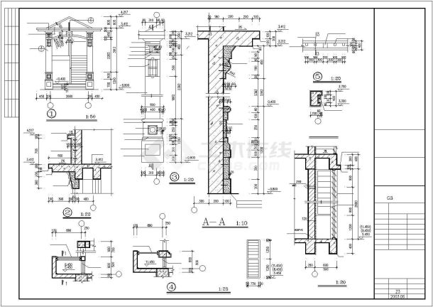 【上海】某地高档多层G3建筑图纸-图一