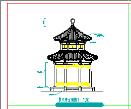 某地单围重檐八角亭(聚义亭) 建筑设计图-图一