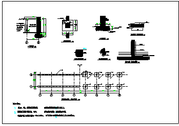 某地小型仿木花架建筑设计施工图（共2张）_图1
