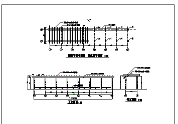 某地小型仿木花架建筑设计施工图（共2张）-图二