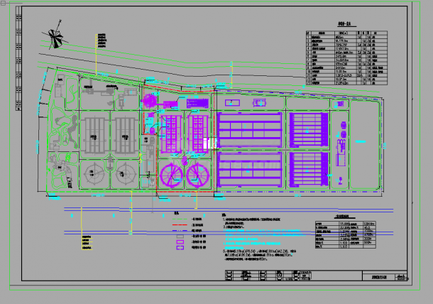 某污水厂水池设计CAD图-图一