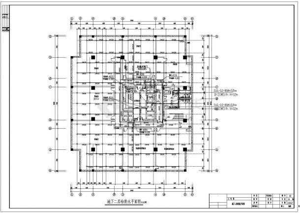 某二十三层综合办公楼给排水消防设计图-图一